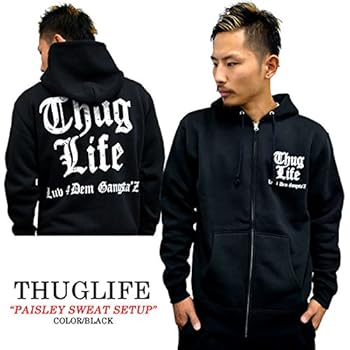 fuckmylife セットアップ　black Amazon | 4519 THUGLIFE/サグライフ 長袖スウェットセットアップ
